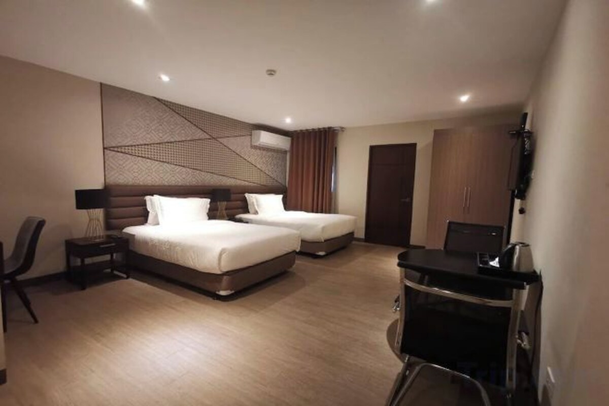 In-room safe, desk, laptop workspace, blackout drapes