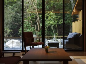 Japanese Western Style Room with Private Open-air Bath (Double or Twin, Run of the House) | In-room safe, desk, iron/ironing board, free WiFi - Tsukiyominoza (Ise)