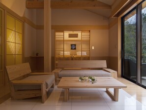 Japanese Western Style Room with Private Open-air Bath (Double or Twin, Run of the House) | In-room safe, desk, iron/ironing board, free WiFi - Tsukiyominoza (Ise)