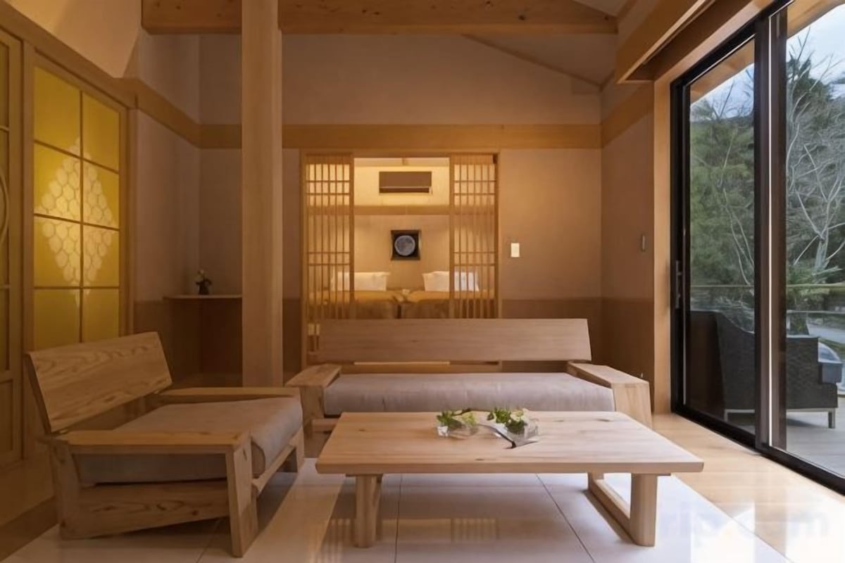 Annex Low Floor Japanese-Western Mixed With Bath, Mountain View