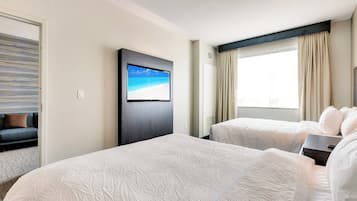 Suite, 1 Bedroom, City View | Premium bedding, down comforters, memory foam beds, desk