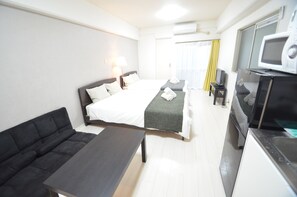 Standard Double Room (Separate) (505) | Living area | Flat-screen TV - Clio Court Namba East (Osaka)