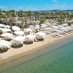 Private beach, sun-loungers, beach umbrellas, beach volleyball
