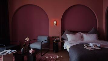 Individually decorated, individually furnished, blackout drapes