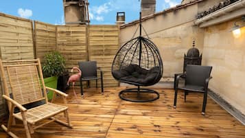 Suite Exotique Luxe with private whirlpool bath on terrace | View from room