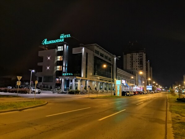 Front of property – evening/night