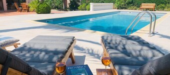 Private pool in Mediterranean house on the French Riviera