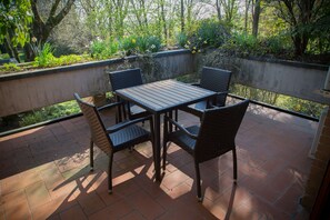 Deluxe Double Room, 1 Queen Bed with Sofa bed (201) | Terrace/patio