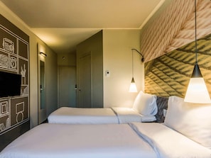 Minibar, desk, blackout drapes, soundproofing
