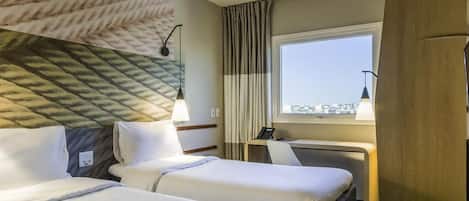 Standard Room, 2 Twin Beds | Minibar, desk, blackout drapes, soundproofing