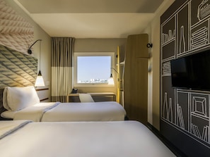 Standard Room, 2 Single Beds | Minibar, desk, blackout curtains, soundproofing