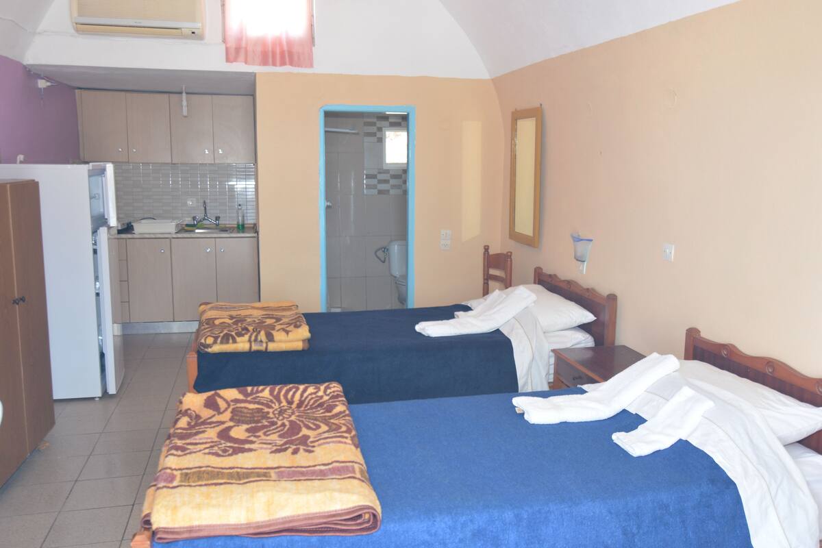 Habitación con 1 cama doble o 2 individuales | Sábanas de algodón egipcio, ropa de cama de alta calidad, escritorio