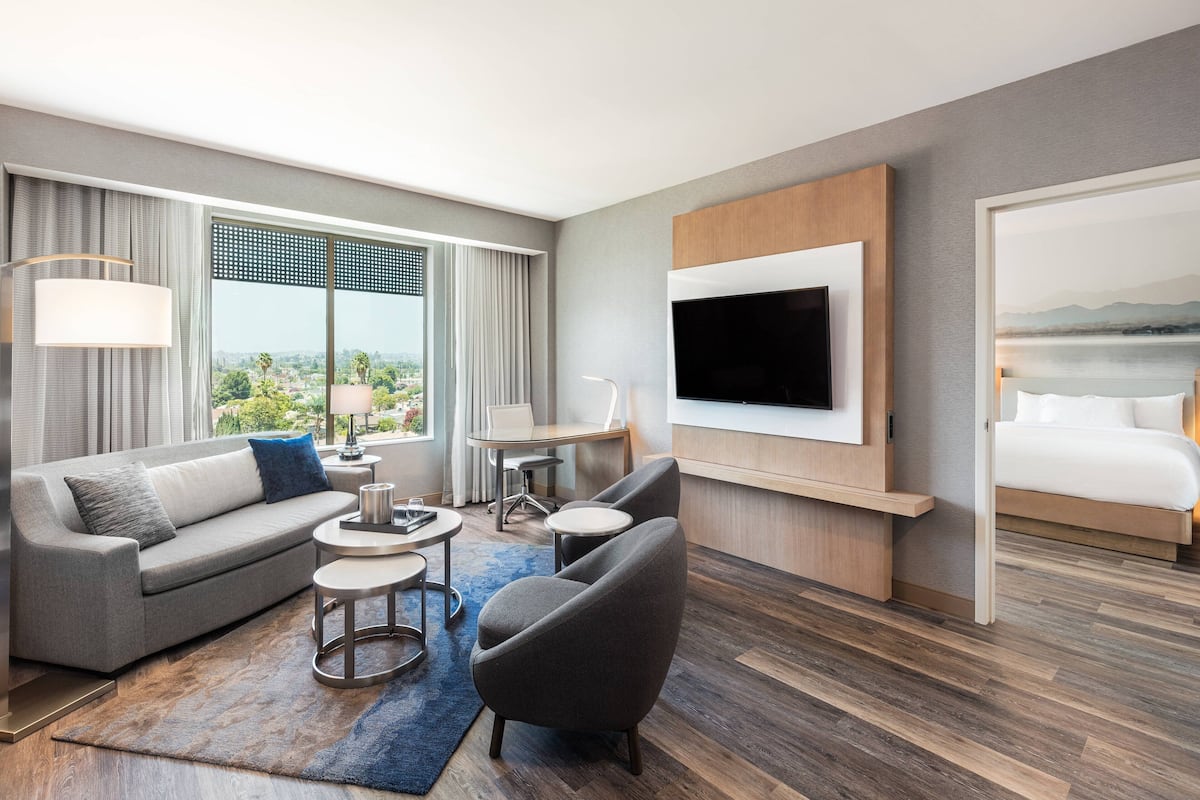 55-inch flat-screen TV with digital channels, streaming services