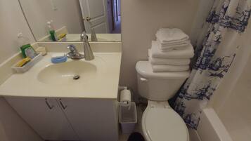 Presidential Suite, 2 Bedrooms, Non Smoking, Refrigerator & Microwave | Bathroom | Combined shower/tub, free toiletries, hair dryer, slippers