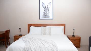 Cabaña Deluxe, 1 cama King size | 1 habitación, ropa de cama de alta calidad y camas con pillow-top