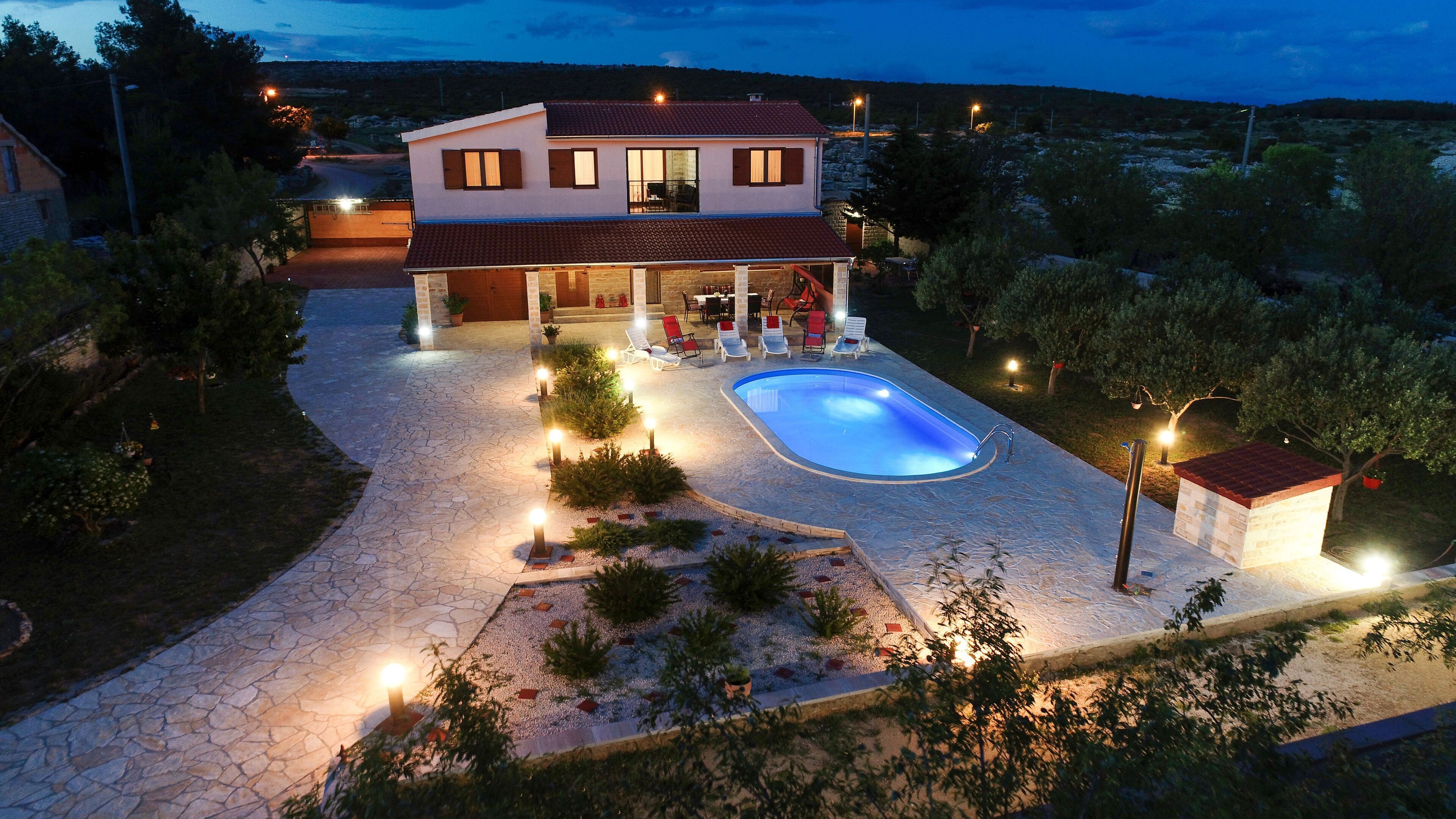 Villa Ivana in rural area with private pool,summer kitchen, 3 bedrooms