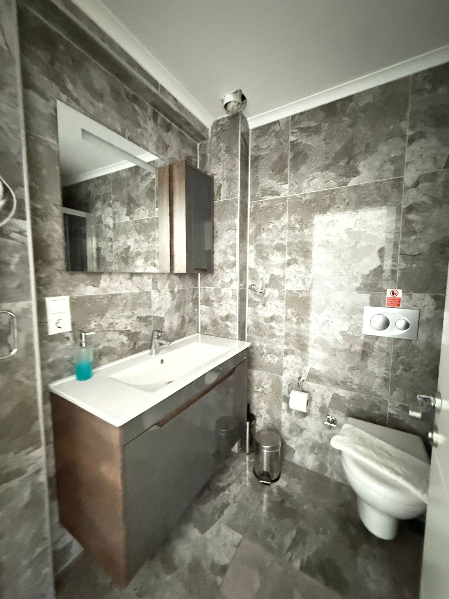 shower, hydromassage showerhead, hair dryer, slippers