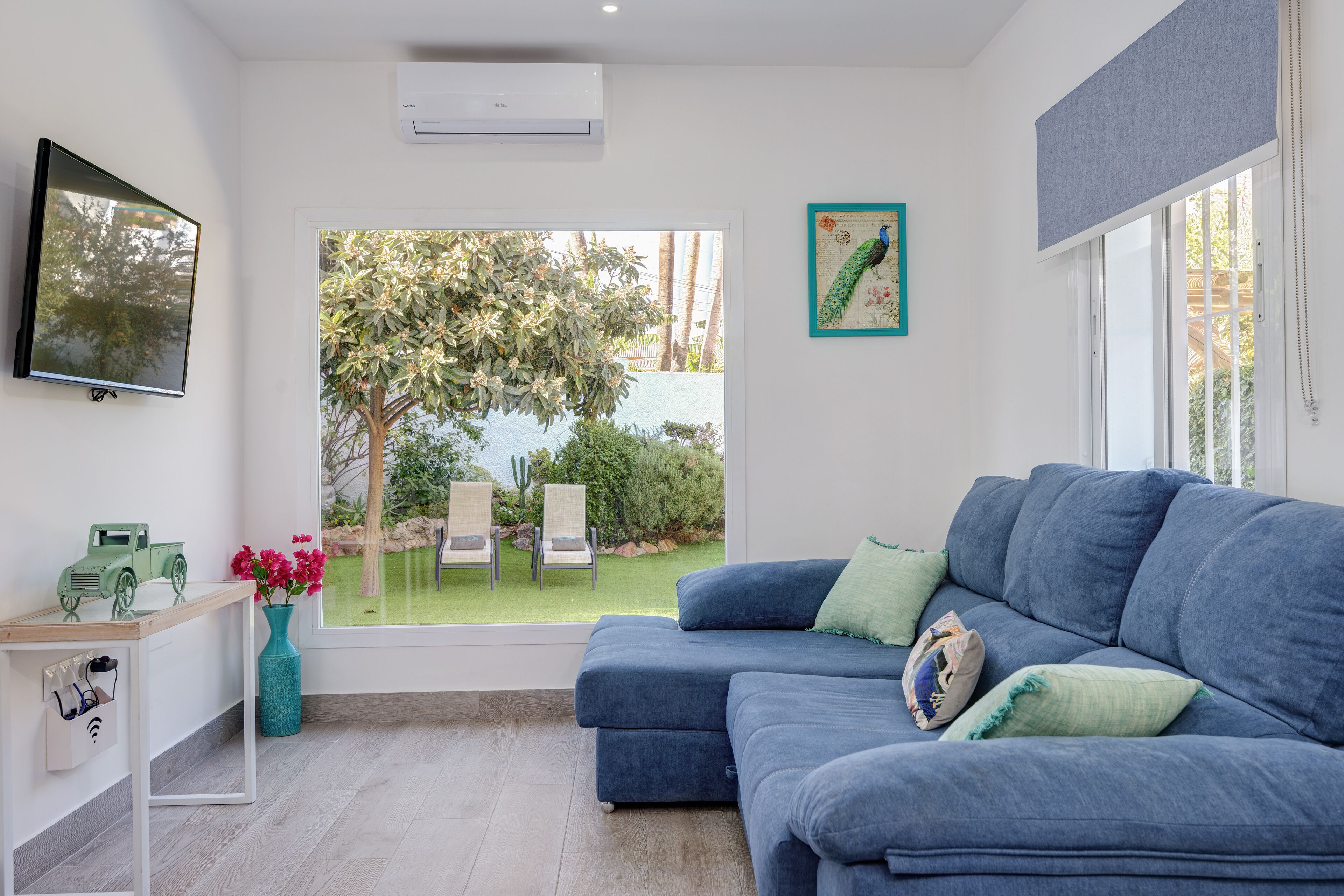 Exclusive Villa, 3 Bedrooms (Villa Conchita By Seric) | Living room | 50-inch flat-screen TV with cable channels, TV