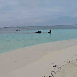 On the beach, white sand, snorkelling, beach volleyball