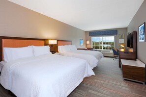 Studio, 2 Queen Beds, Accessible, Bay View (Hearing) | In-room safe, desk, blackout drapes, iron/ironing board - Hampton Inn Cape Cod Canal (Buzzards Bay)