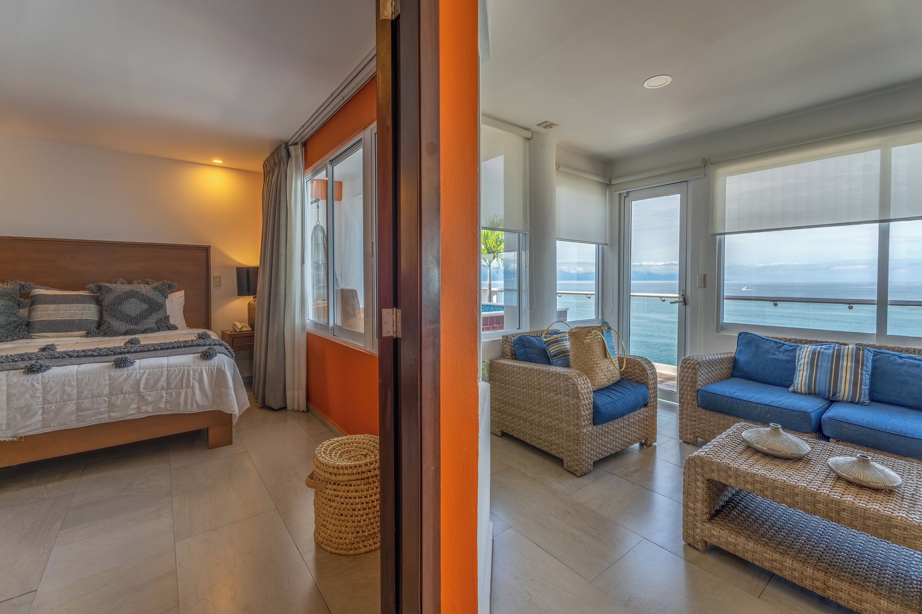 Penthouse exclusivo 1- Casa Don Martín frente al mar con alberca privada | Sábanas de algodón egipcio, ropa de cama de alta calidad y edredón 