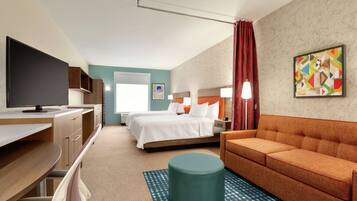 Studio, 2 Queen-Betten, Nichtraucher | Schreibtisch, laptopgeeigneter Arbeitsplatz, Verdunkelungsvorhänge