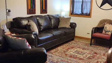 Flat-screen TV, DVD player