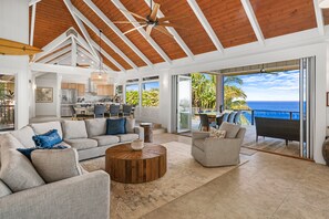 TV - North Shore Kauai Villa, Ocean Views, Private Hot Tub with Ocean Views, Beach Gear, AC in Bedrooms (Princeville)