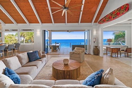 North Shore Kauai Villa, Ocean Views, Private Hot Tub with Ocean Views, Beach Gear, AC in Bedrooms