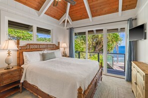 4 bedrooms, iron/ironing board, free WiFi - North Shore Kauai Villa, Ocean Views, Private Hot Tub with Ocean Views, Beach Gear, AC in Bedrooms (Princeville)