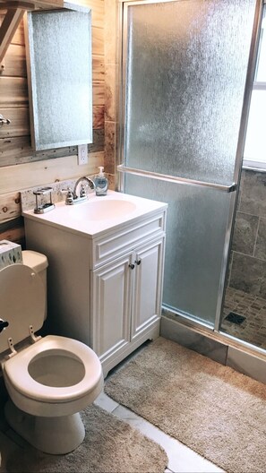 Hair dryer, towels, soap, toilet paper - Best Location (Cody)