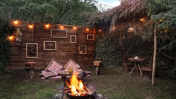 Outdoor banquet area