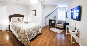 2 bedrooms, iron/ironing board, travel cot, WiFi