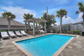 A heated pool