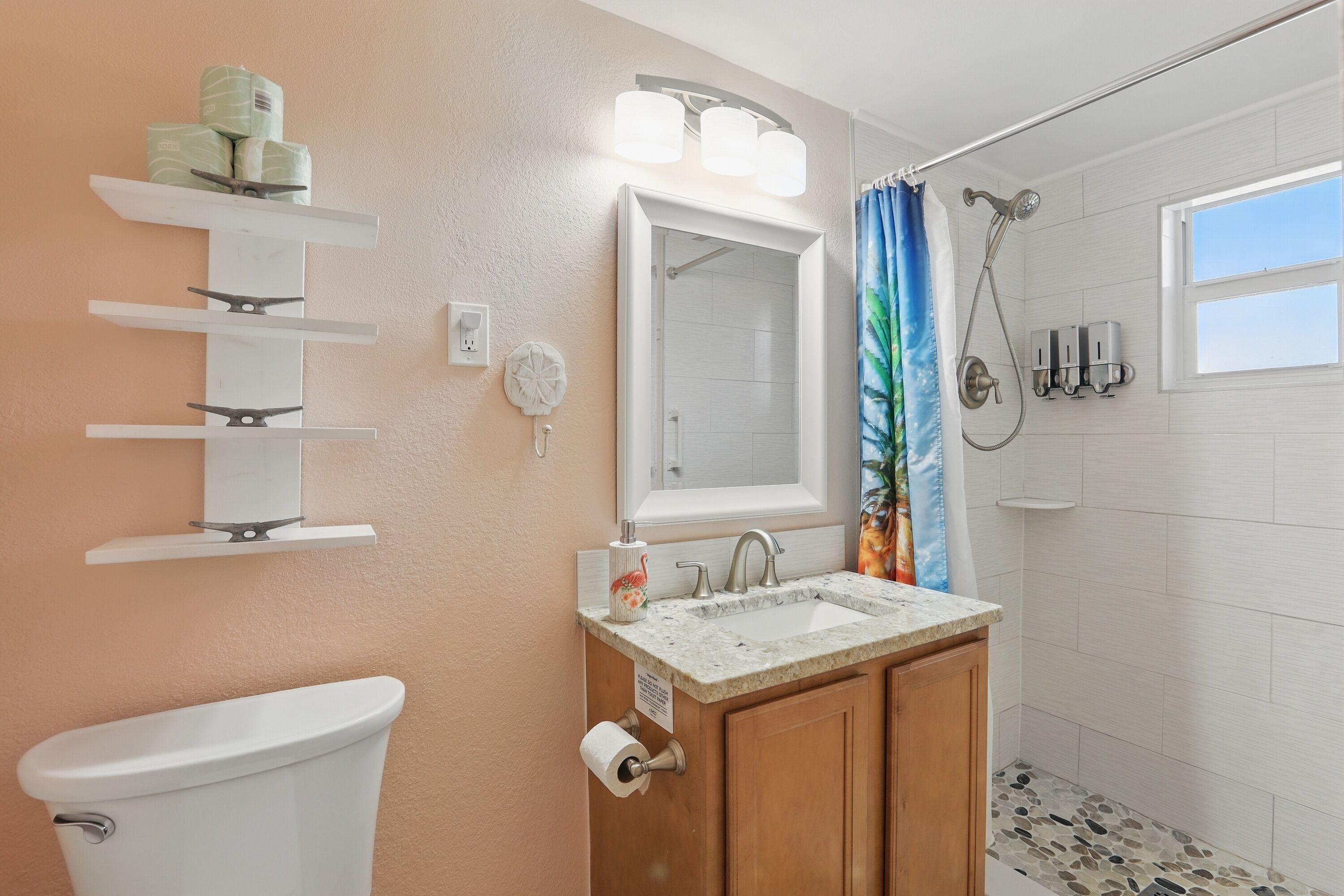 Shower, towels