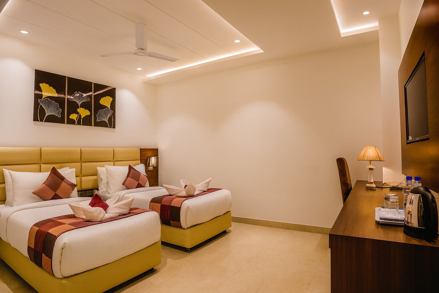 Executive Twin Bed Room | 1 bedroom, Egyptian cotton sheets, premium bedding, down comforters