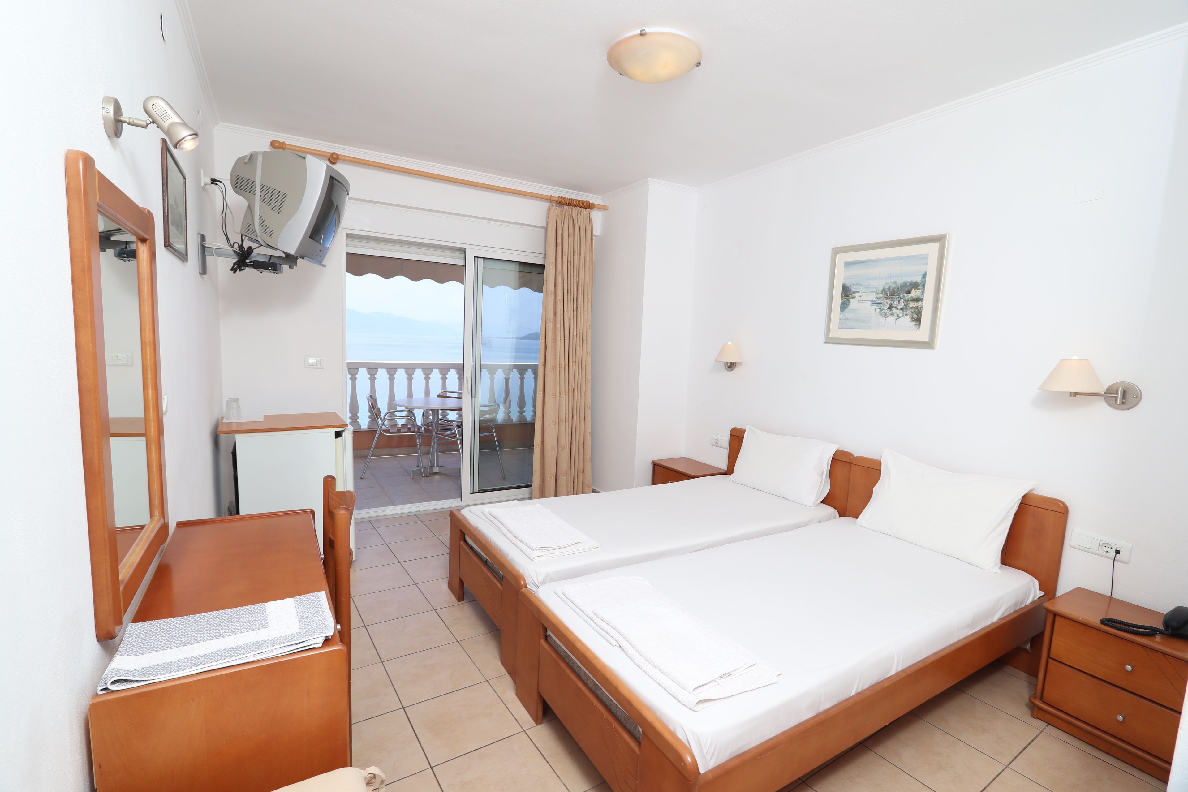 Habitación doble, vista al mar | Wifi gratis y ropa de cama 