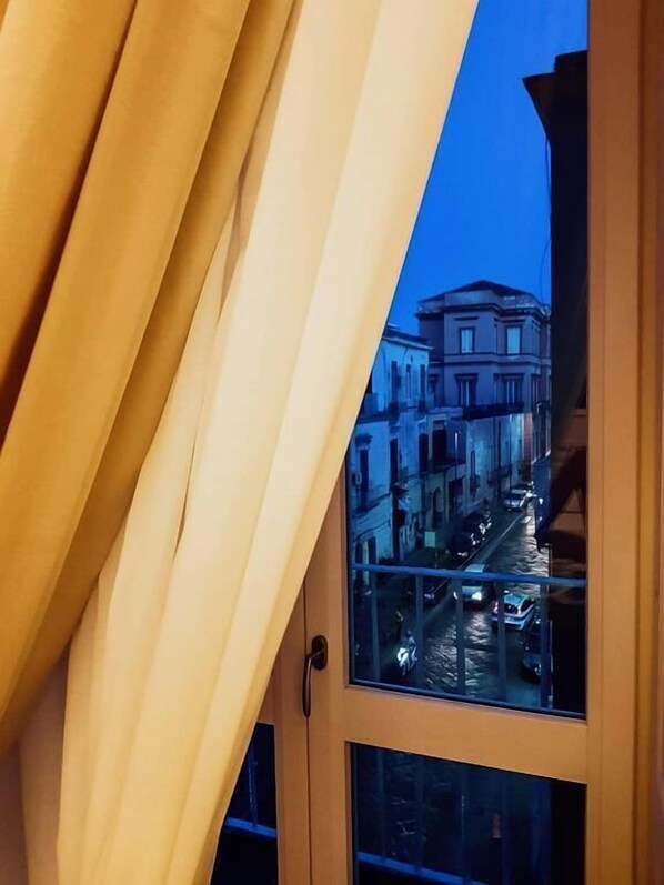 Vue sur la ville depuis l’hébergement