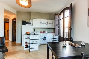 Apartment, 2 Bedrooms (El Mirador) | Private kitchen | Full-size fridge, microwave, stovetop, espresso maker