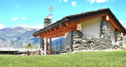 Chalet avec beau jardin