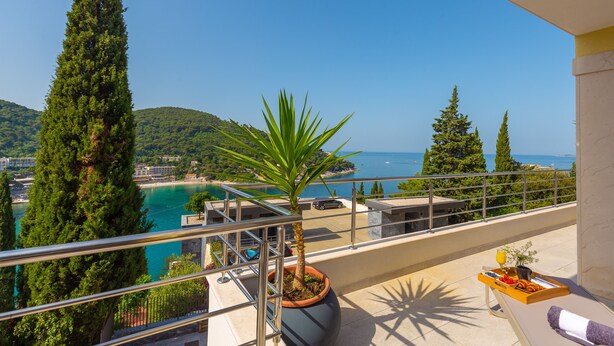 Luxury-Apartment, Meerblick | Blick vom Balkon
