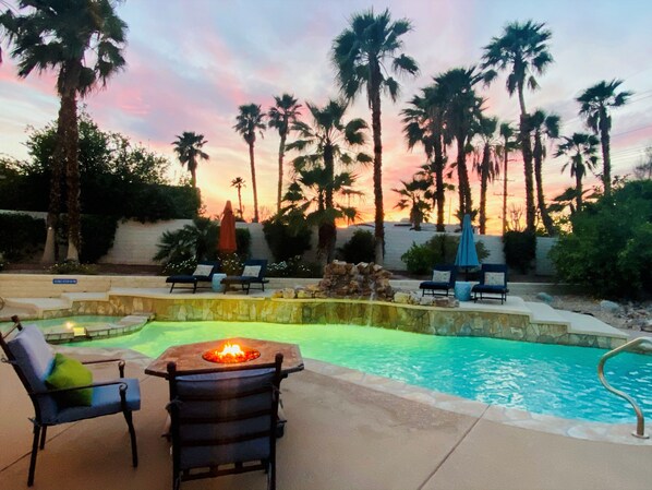 屋外プール、温水プール