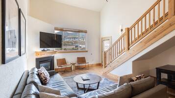 TV, fireplace, DVD player