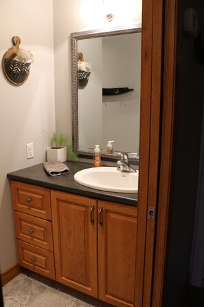 Shower, hair dryer, towels, soap - Long Reach Retreat Cottage , Prince Edward County , Breathtaking Waterfront (Prince Edward)