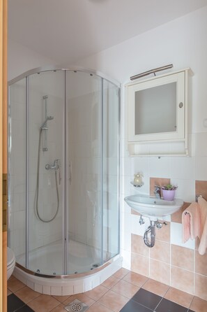 Romantic Apartment, Mountain View | Bathroom shower - Apartments Valant (Bled)