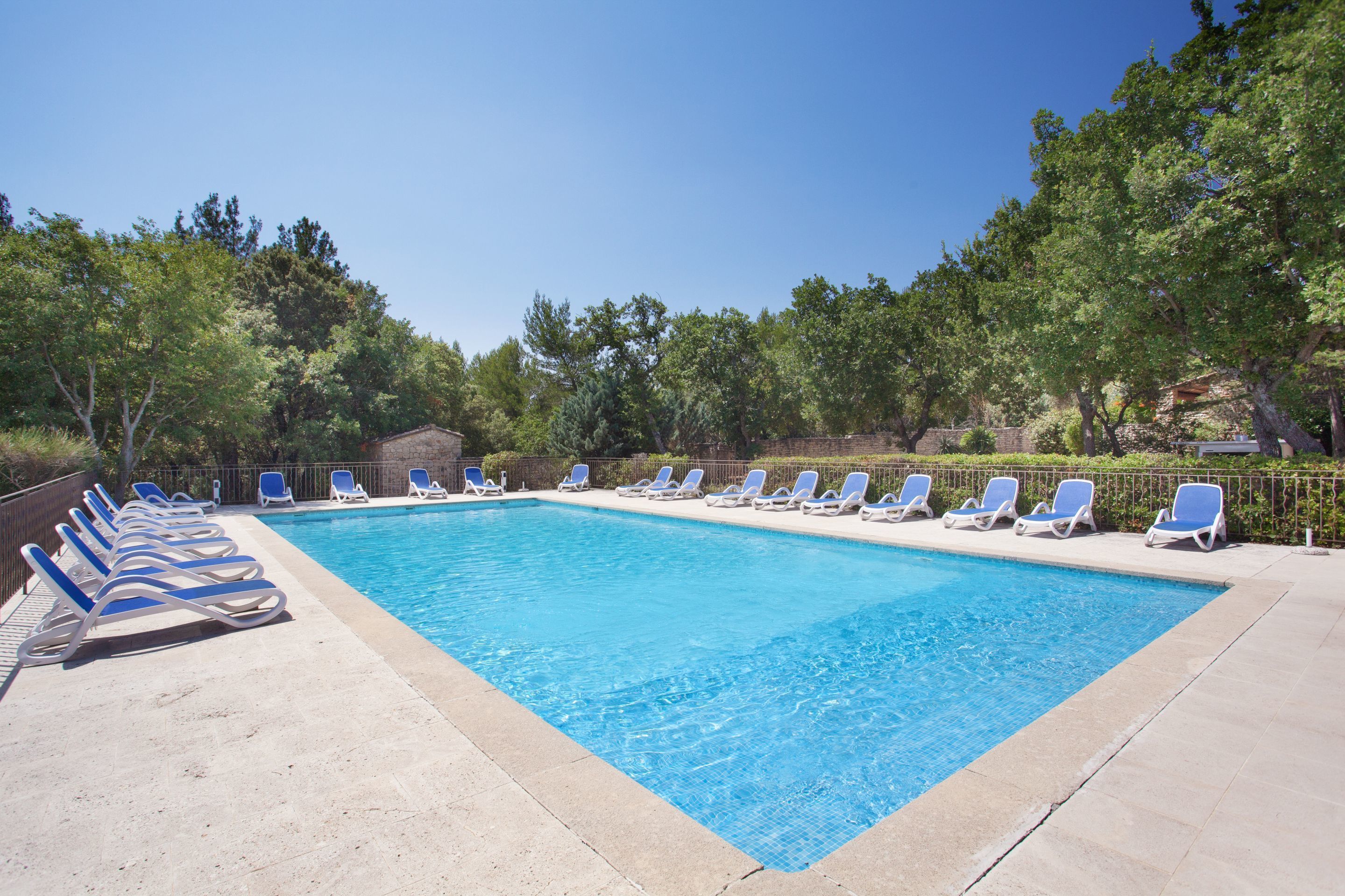 Seasonal outdoor pool, sun loungers