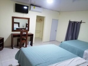 Deluxe Double Room, 2 Queen Beds | Pillow-top beds, laptop workspace, blackout curtains, iron/ironing board - Anedi Guesthouse (La Vega)