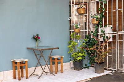 El patio en el casco antiguo