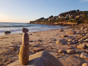 Beach nearby, sun loungers