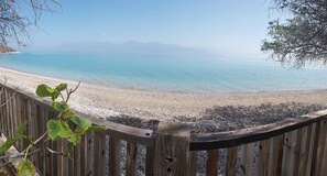 On the beach, sun-loungers - Christopoulos Villas (Aigialeia)